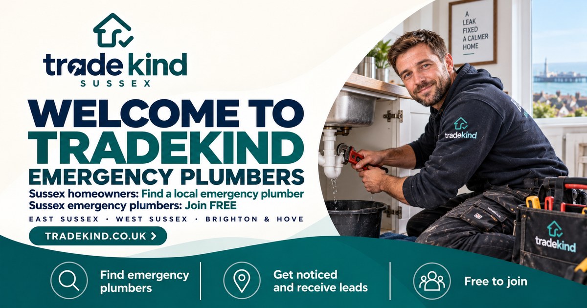 Plumber inspecting an active pipe leak beneath a sink in a UK property