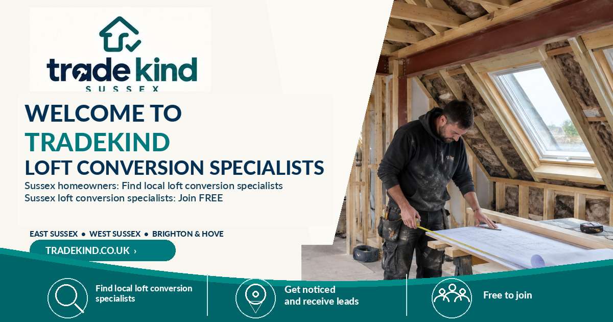 Loft conversion specialist reviewing stair and roof plans inside a UK loft